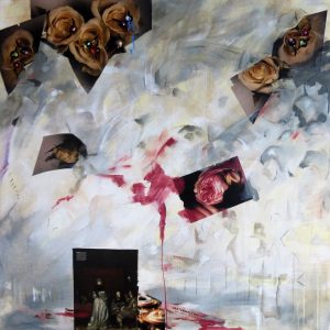 La vie en rose, 2016, Collage Eitemp/Lw, 100x100